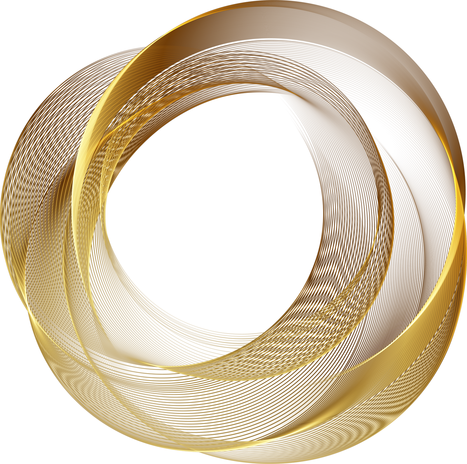 3D Gold Circular Mesh